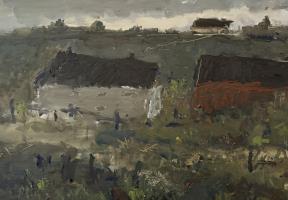 Rural Moorland, Farmhouses, Lancashire 